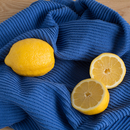 Ripple Royal Blue Dishtowel