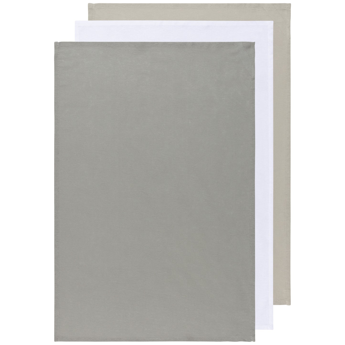 Gray White Moonstruck Floursack Dishtowels Set of 3