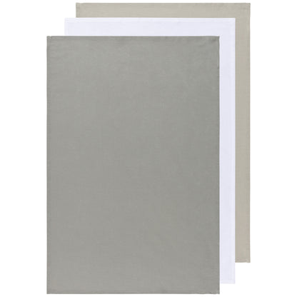 Gray White Moonstruck Floursack Dishtowels Set of 3