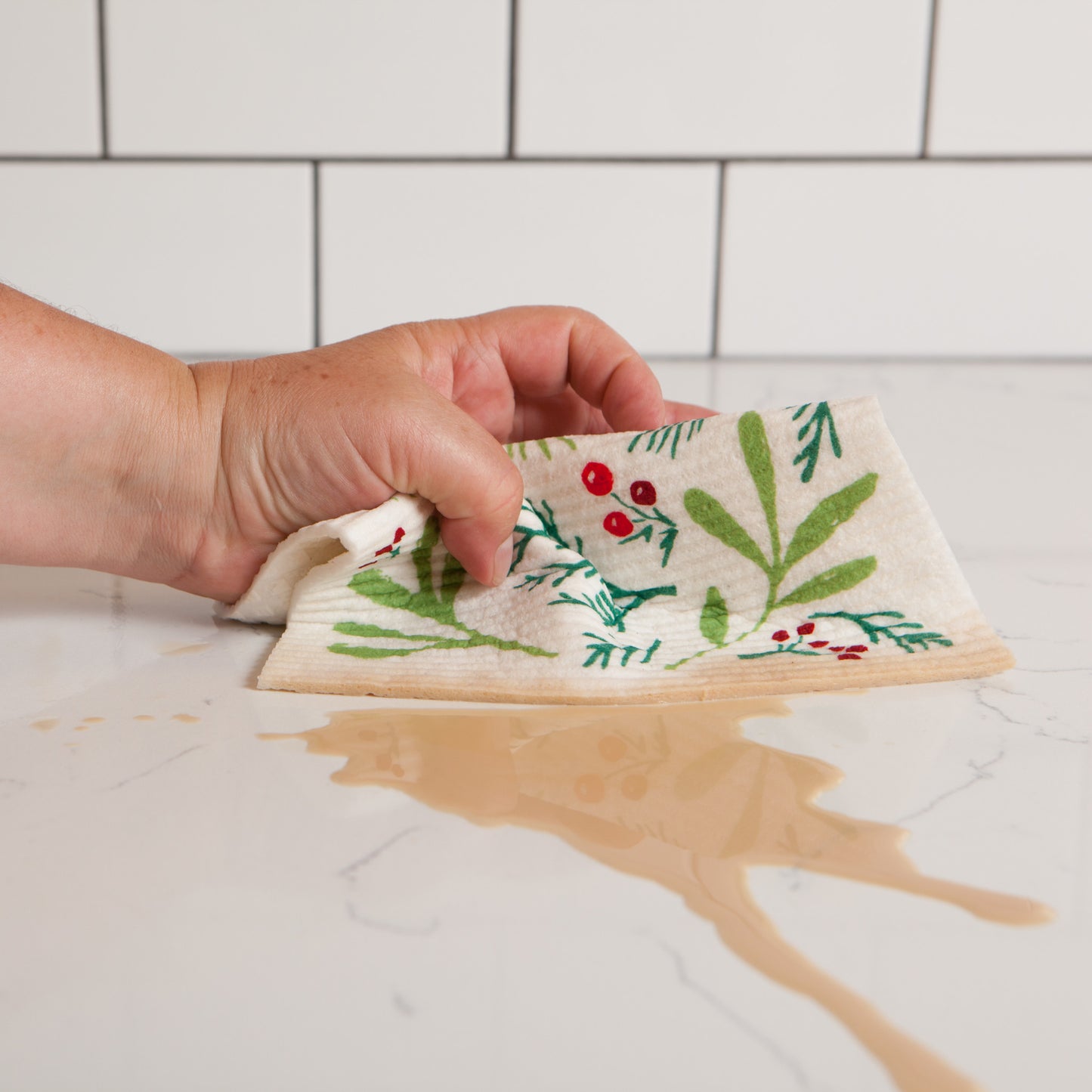 Bough and Berry Swedish Dishcloth