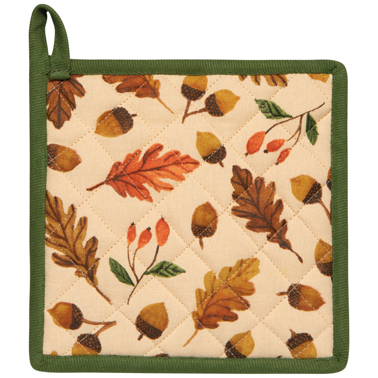 Oak and Acorn Spruce Potholder