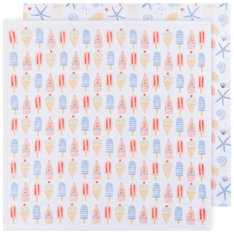 Seaside Floursack Dishtowels Set of 2