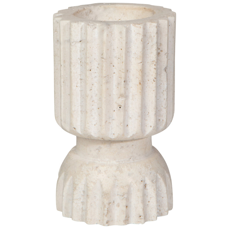 Iona Travertine Candle Holder 4 inch