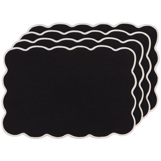 Black Florence Placemats Set of 4