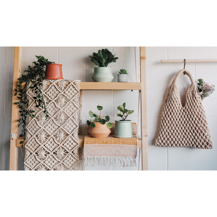 Natural Macrame Tote Bag