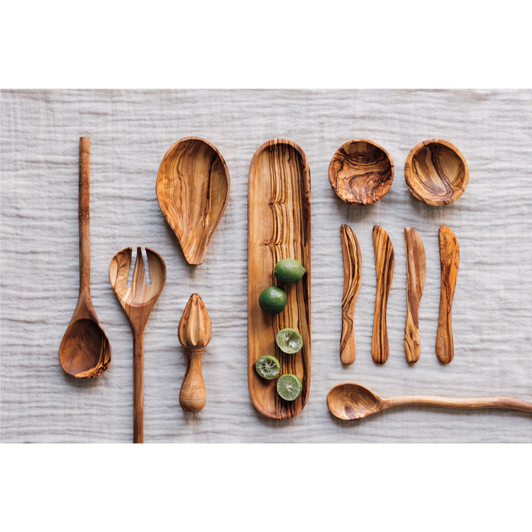 Olive Wood Salad Servers Set of 2