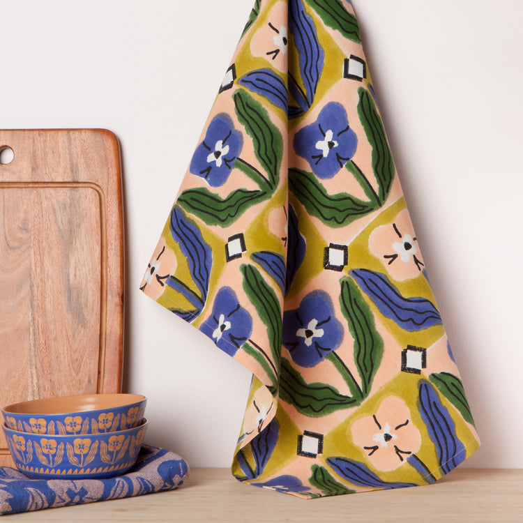 Teppi Block Print Dishtowel