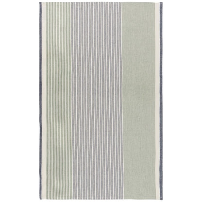 Jade Green Array Stripe Dishtowel Set of 2