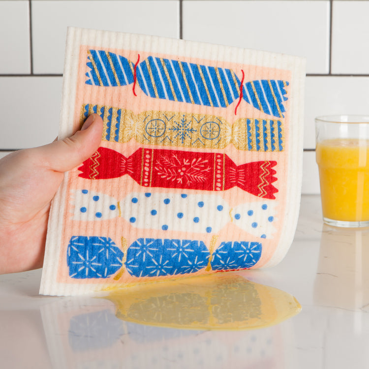 Christmas Crackers Swedish Sponge Cloth
