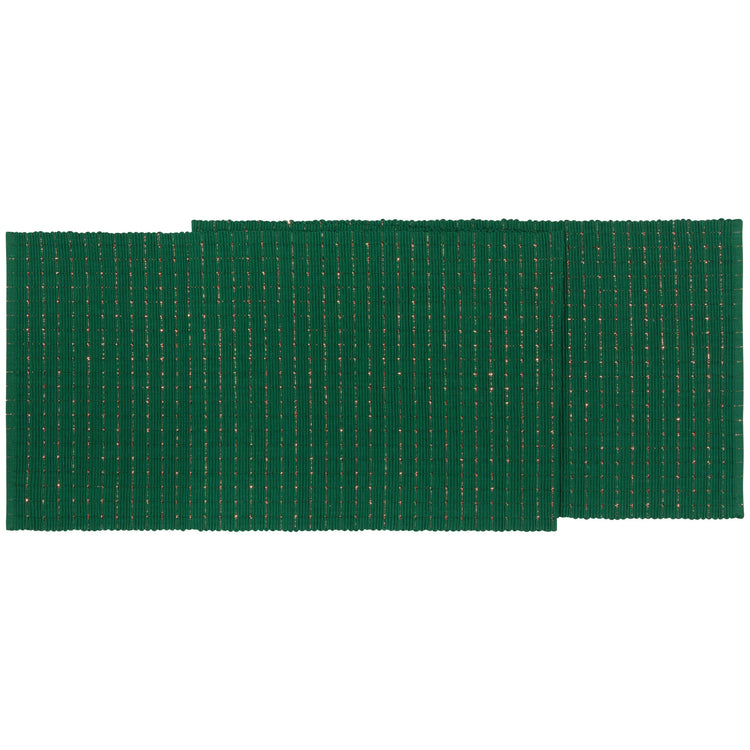 Green Copper Ribbed Runner