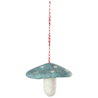 Mushroom Gems Felt Christmas Tree Ornaments - 4 Assorted Styles