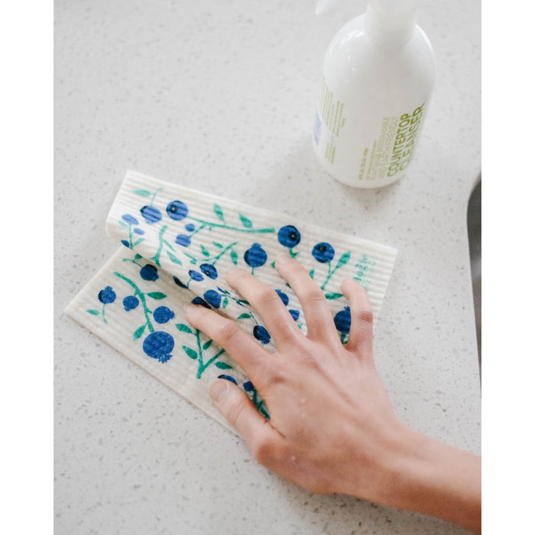 Blueberries Swedish Dishcloth