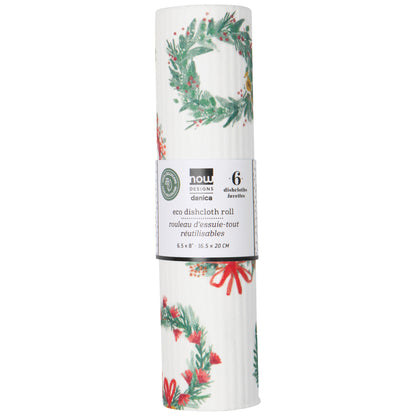 Winter Wonders Christmas Eco Dishcloth Roll Counter Display - 12 assorted