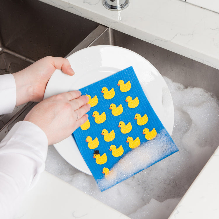 Rubber Duckies Swedish Dishcloth