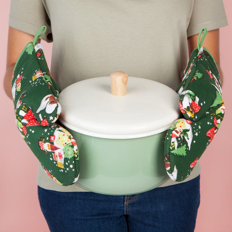 Gnome For The Holidays Oven Mitts Set of 2