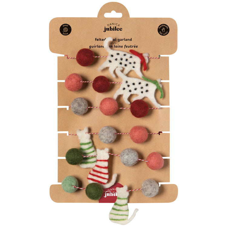 Cats Christmas Felt Garland