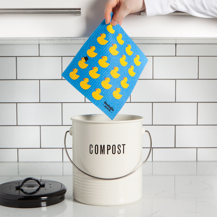 Rubber Duckies Swedish Dishcloth