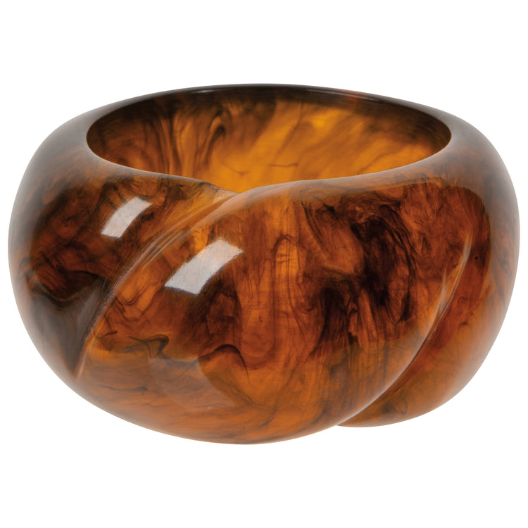 Tortoise Shell Resin Napkin Ring Set of 4