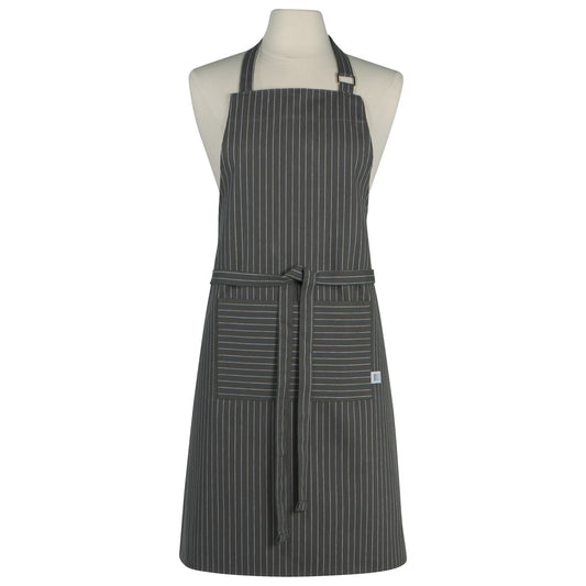 Granite Gray Pinstripe Chef Apron
