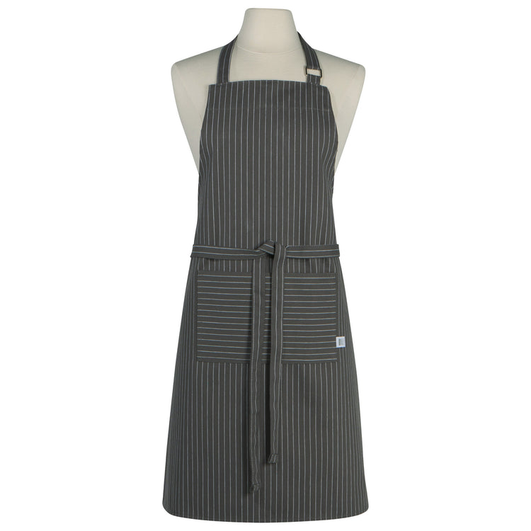 Granite Gray Pinstripe Chef Apron