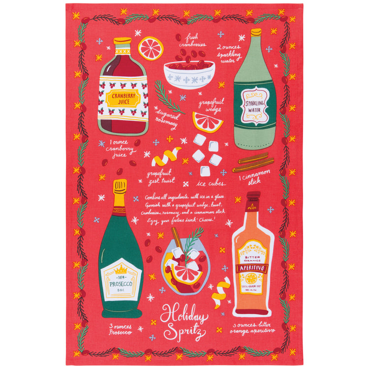 Holiday Spirits Cotton Dishtowels Set of 2