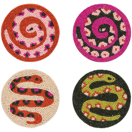 Gardenland Beaded Coasters Set of 4