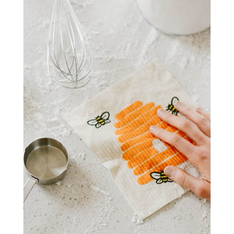 Bees Swedish Dishcloth