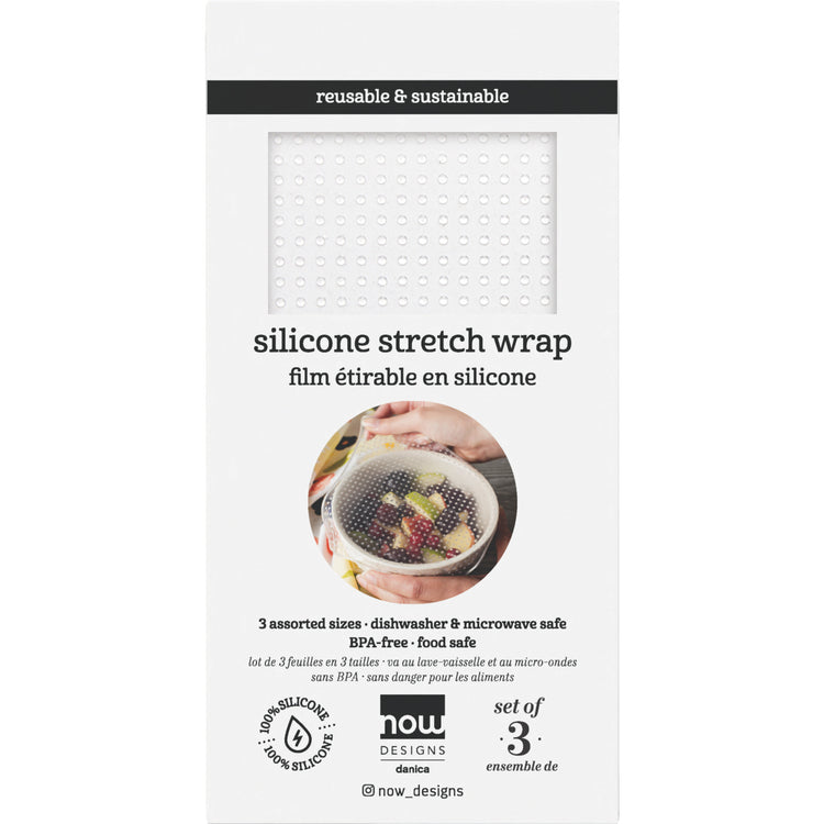 Clear Silicone Stretch Wrap Set of 3