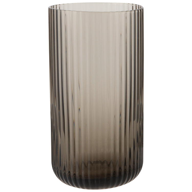 Fluted Glass 17 oz - Smoke