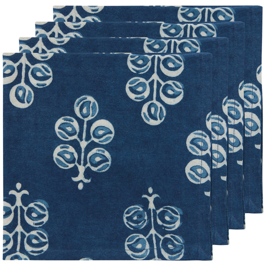 Hawthorn Block Print Napkins Set of 4