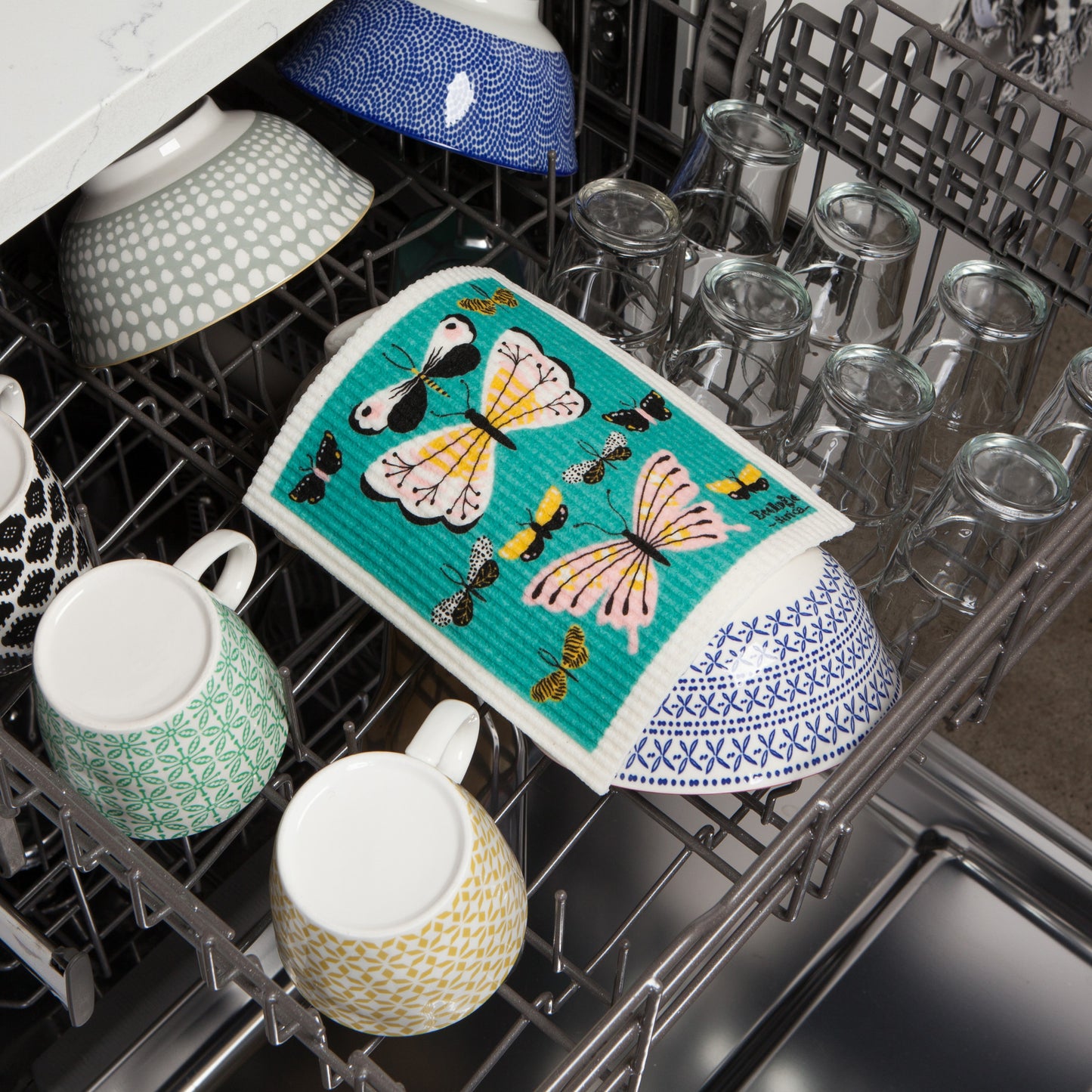 Butterflies Swedish Dishcloth