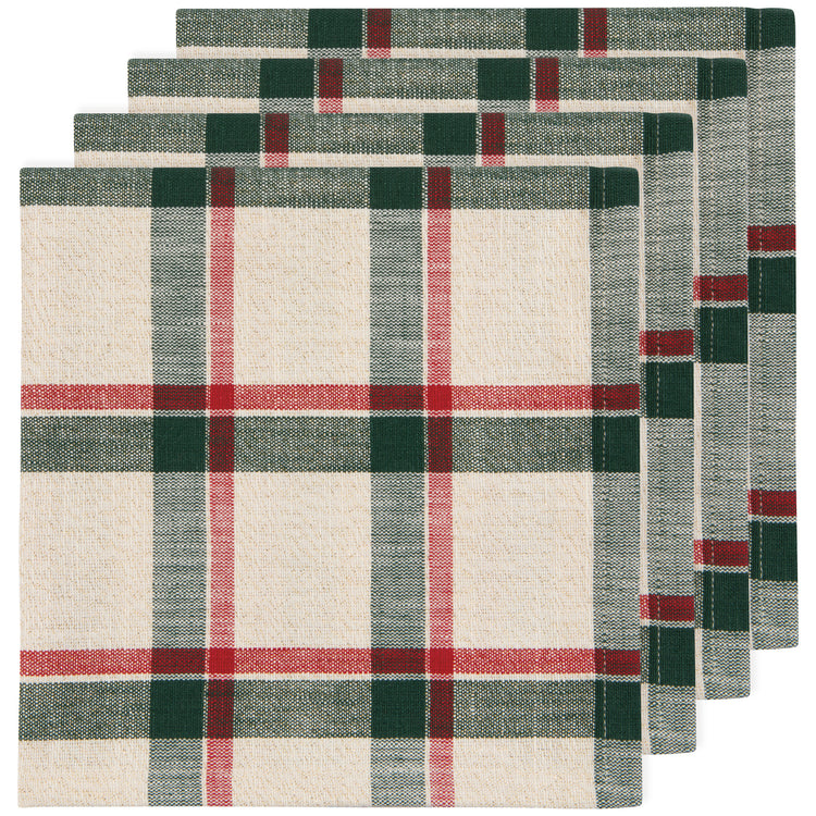 Noel Plaid Christmas Napkins Set of 4