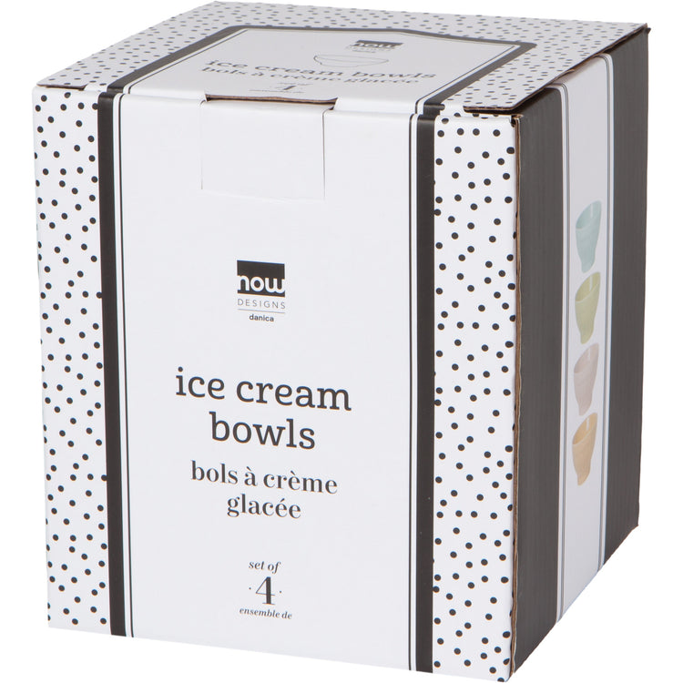 Flora Ice Cream Bowls Set of 4