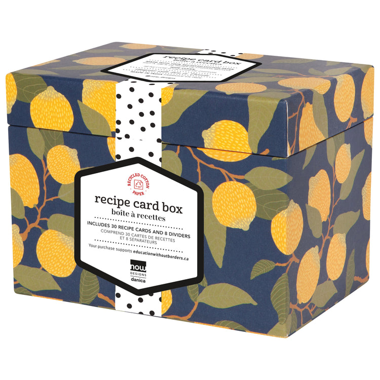Lemons Recipe Card Box