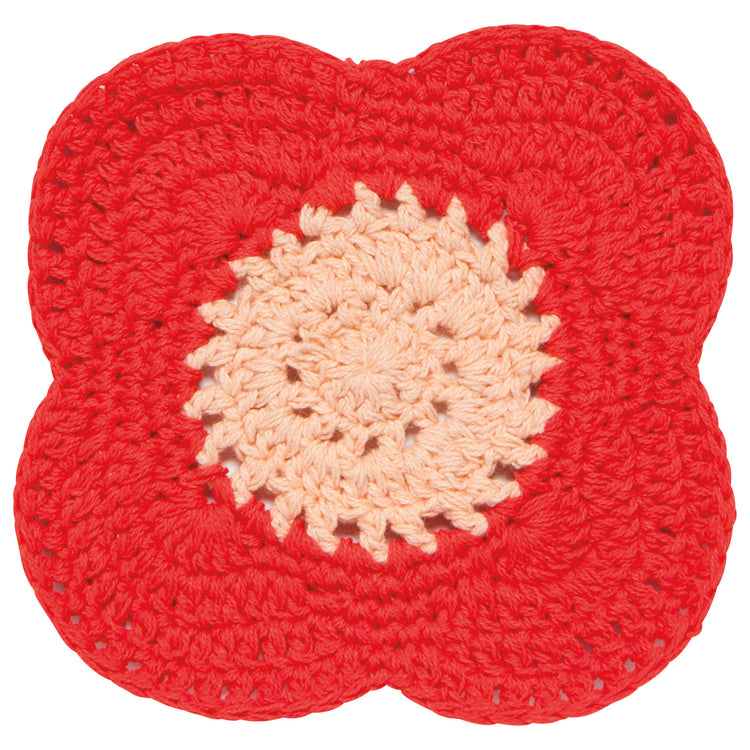 Poppy Crochet Coasters Set of 4 Assorted