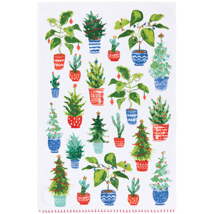 Jingle Plants Christmas Dishtowel