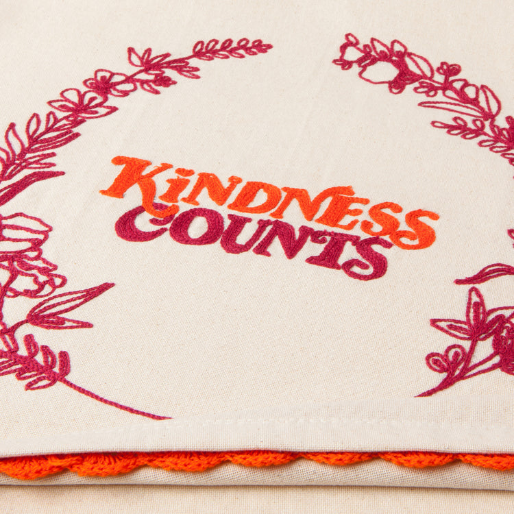Kindness Counts Decorative Dishtowel