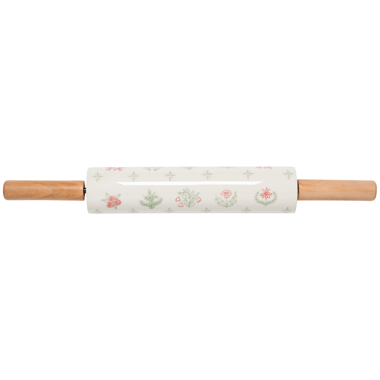 Camellia Stoneware Rolling Pin