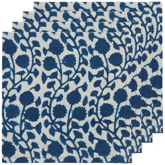 Vinebloom Block Print Napkins Set of 4