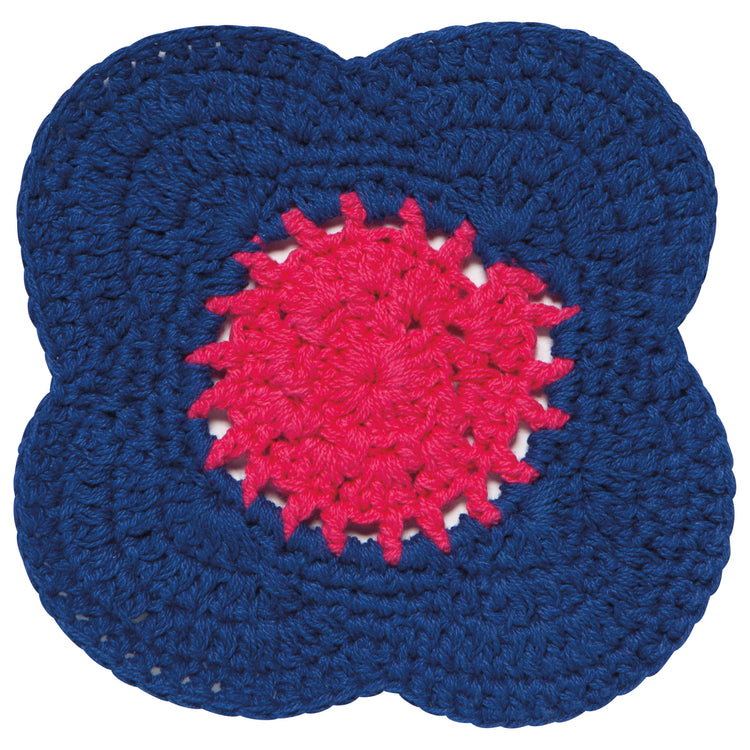 Poppy Crochet Coasters Set of 4 Assorted