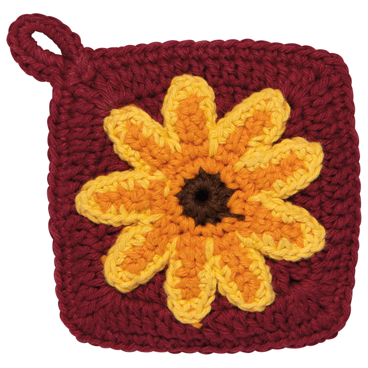 Sunflower Splendor Tawashi Dishcloths Set of 2