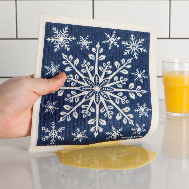 Snowflake Ornament Swedish Sponge Cloth