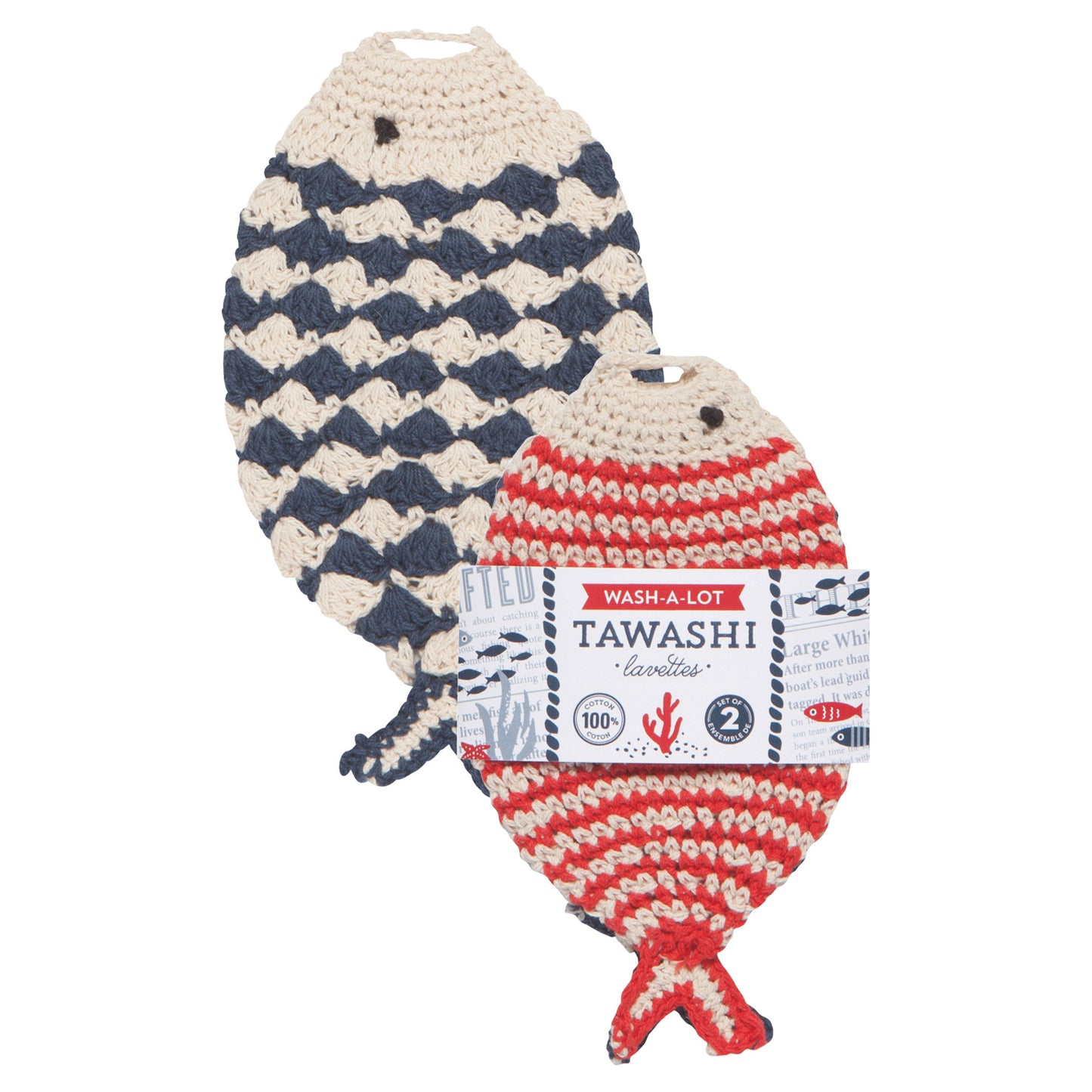 Little Fish Crochet Sponges Set of 2