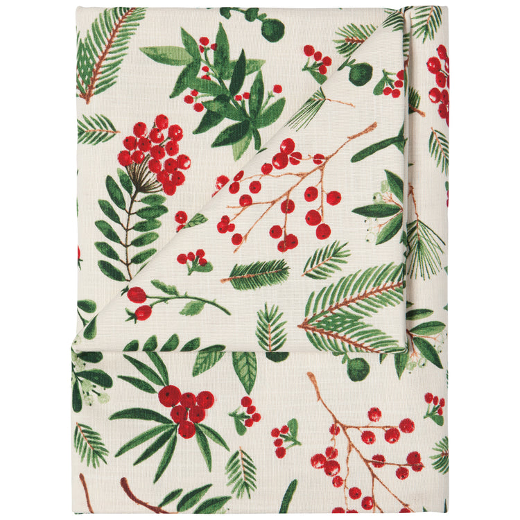 Winterberry Printed Tablecloth 60 x 120 Inches
