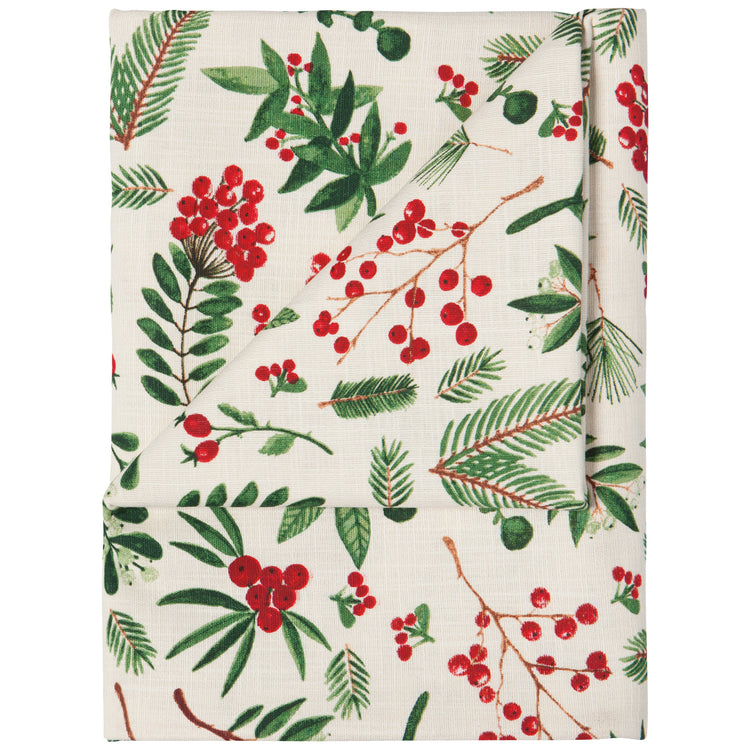 Winterberry Printed Tablecloth 60 x 90 Inches