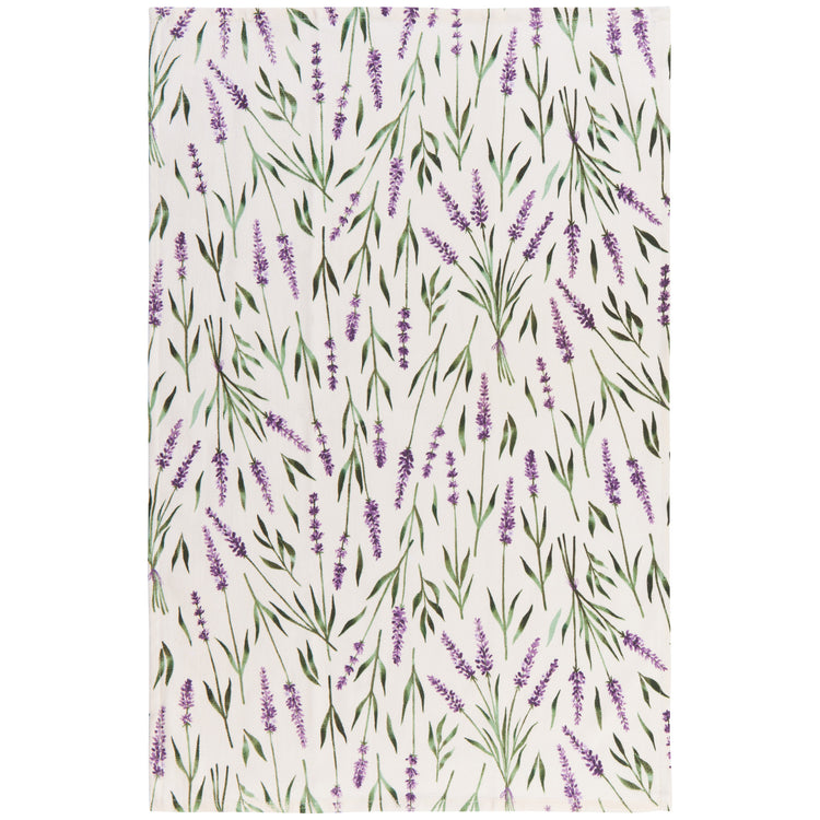 Lavender Printed Terry Dishtowel