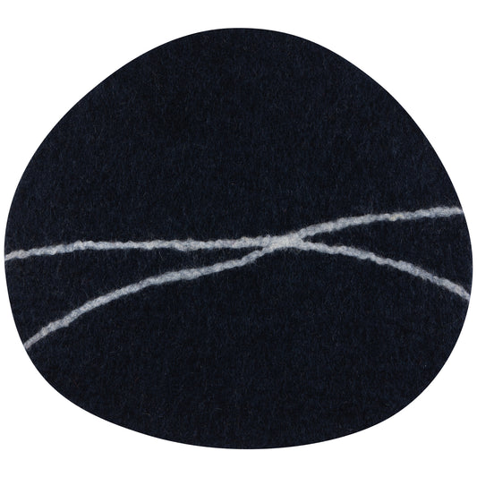 Striato Felt Wool Placemat - Midnight