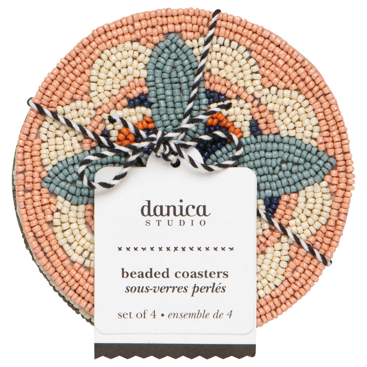 Disco Formation Beaded Coasters Set of 4