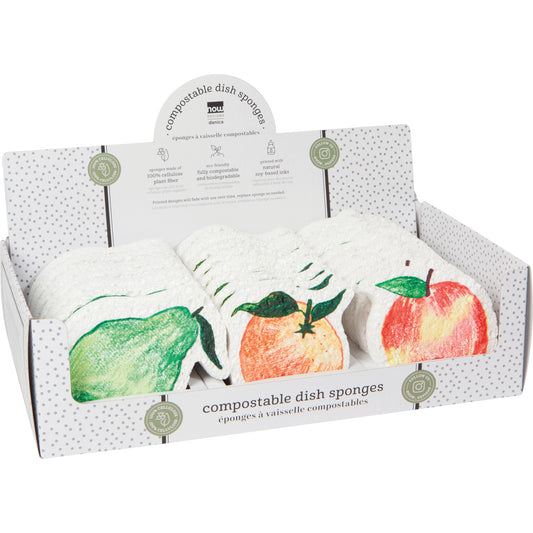 Locally Grown Compostable Sponge Counter Display Unit Set of 24 Assorted