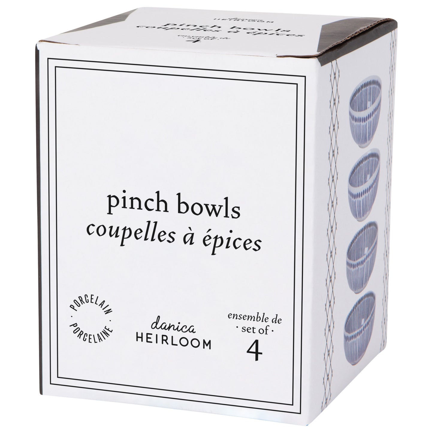 Sprout Stamped Pinch Bowls Set of 4